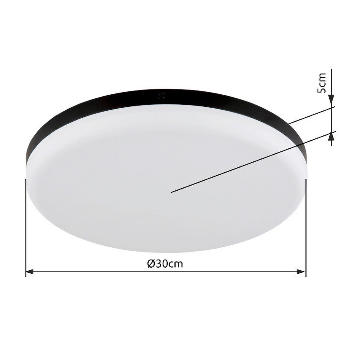 LED SVJETILJKA STROPNA MATTHEW  - bijela/crna, Konvencionalno, plastika (30/5cm) - Globo