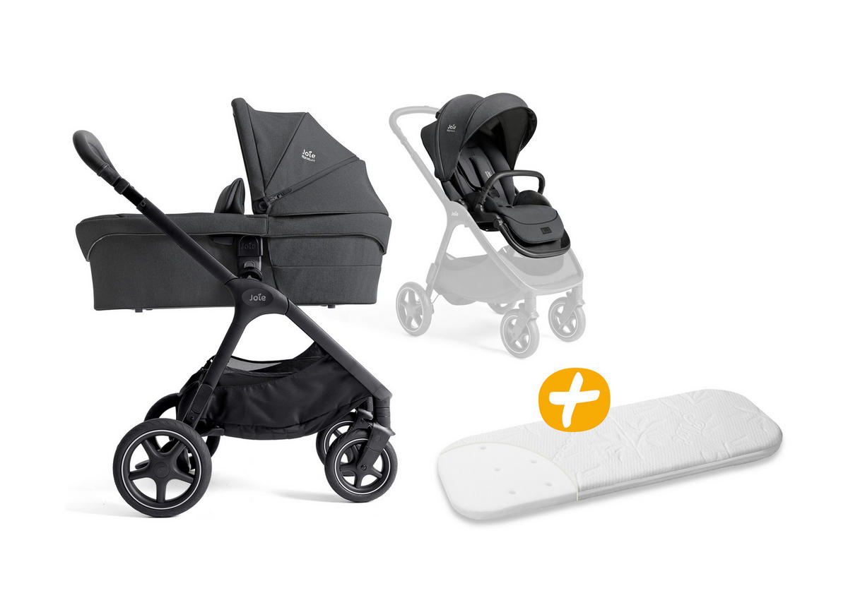 KINDERWAGENSET Finiti 2in1  - Blaugrau/Schwarz, Basics, Textil/Metall (63/111/93cm) - JOIE SIGNATURE