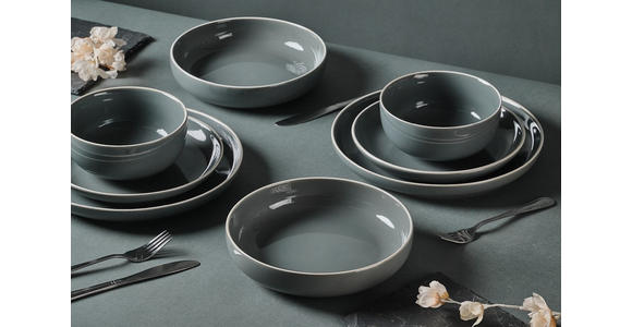 KOMBISERVICE Bastia azzurro 16-teilig  - Blau, Trend, Keramik - Novel