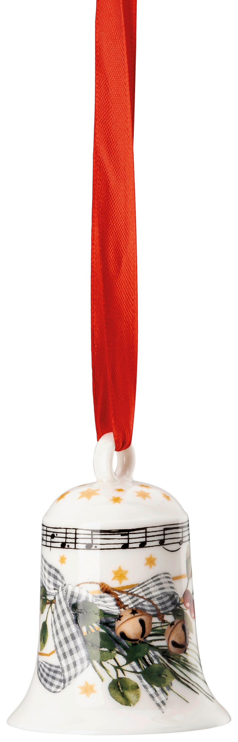 Porzellanglocke 2024 Weihnachtslieder 2024  - Dunkelgrün/Weiß, MODERN, Keramik (5,3/7,5cm) - Hutschenreuther