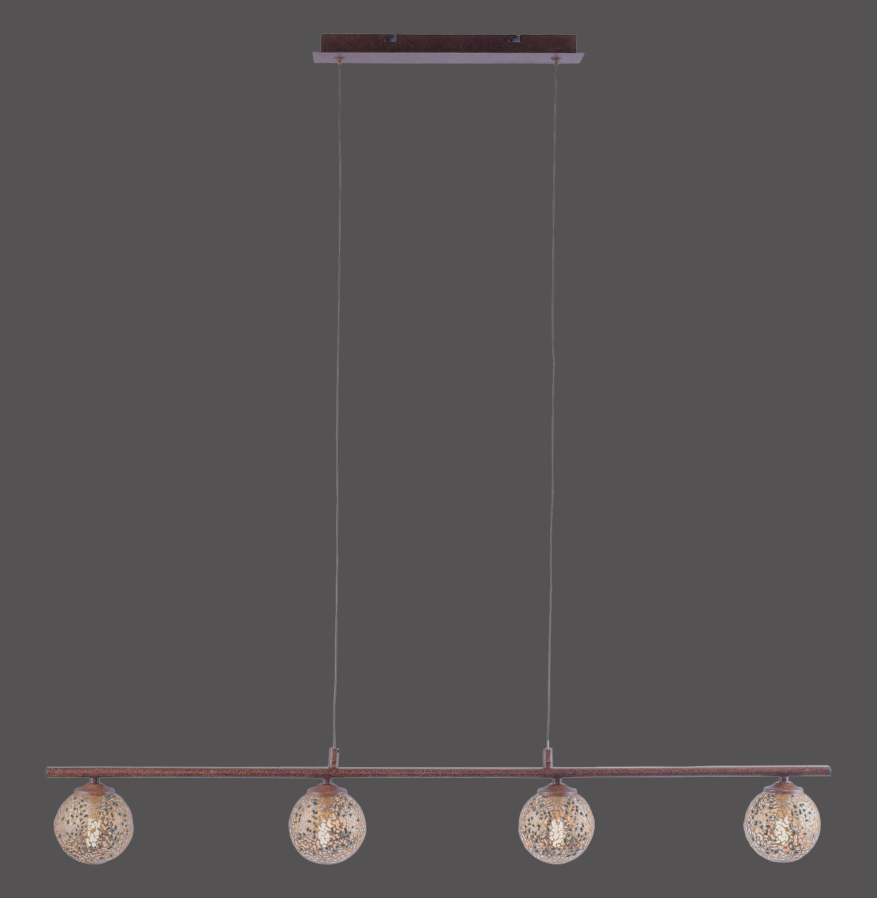 SVJETILJKA VISEĆA  - boje hrđe, Romantično / ladanjski, metal/plastika (102/11/120cm)