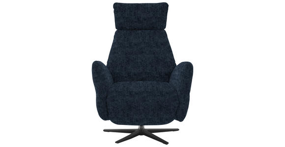 RELAXSESSEL in Textil Blau - Blau/Schwarz, Design, Textil/Metall (78/113/90cm) - Dieter Knoll