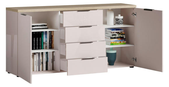 SIDEBOARD  in 180/89/43 cm  - Kaschmir/Eichefarben, Design, Holzwerkstoff/Kunststoff (180/89/43cm) - Xora