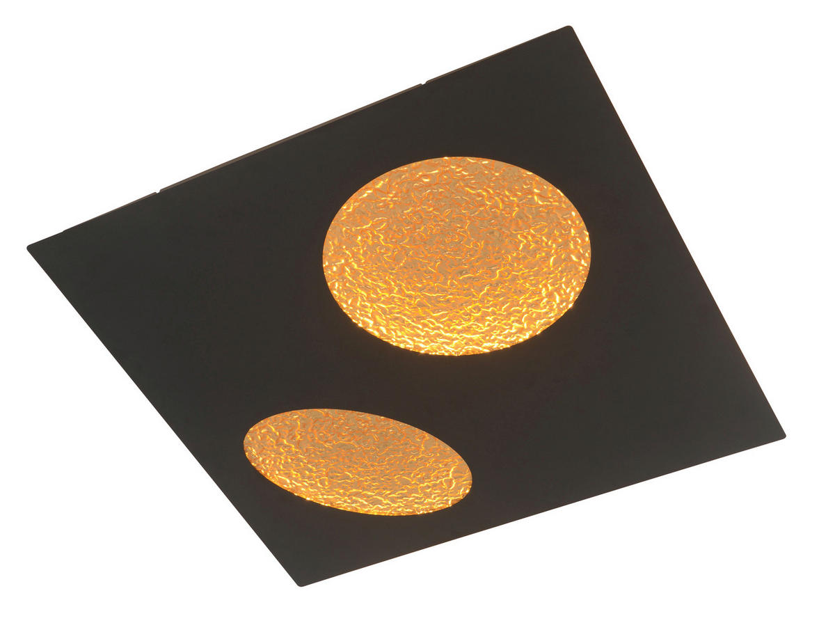 LED-WANDLEUCHTE 60/60/4 cm   - Goldfarben/Schwarz, Design, Kunststoff/Metall (60/60/4cm)