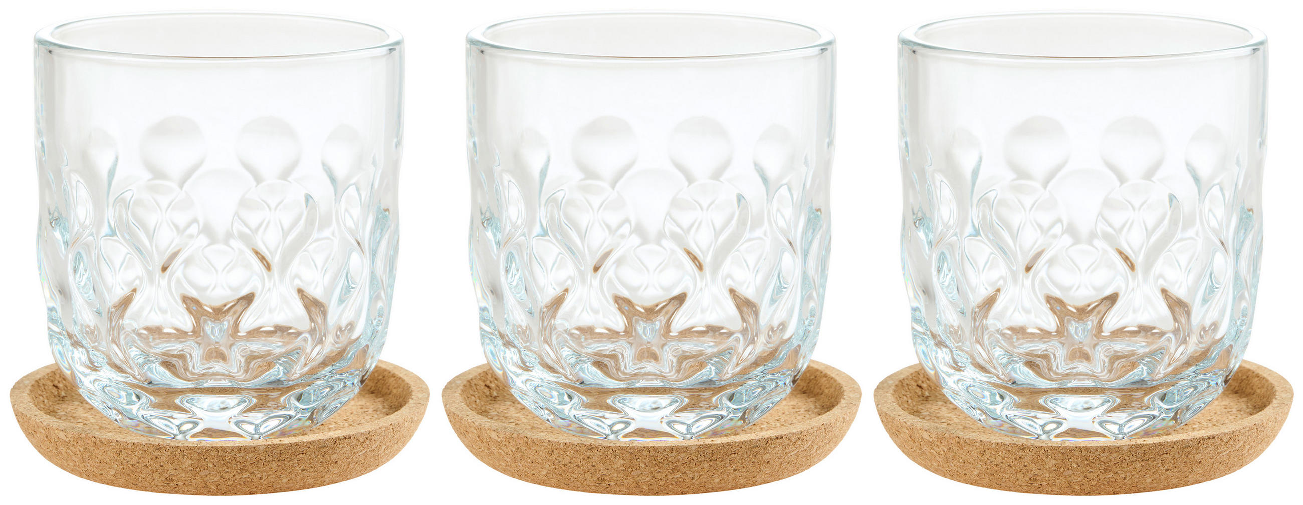SET ČAŠA ZA KAFU   220 ml  - prozirna, Dizajnerski, staklo (7,6/8,2/7,6cm) - Leonardo
