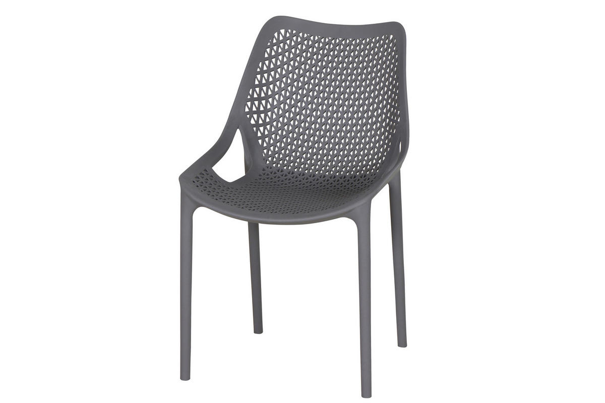 GARTENGARNITUR 5-teilig Stahl  - Grau, Basics, Kunststoff/Metall (90/81/160cm) - Siena Garden
