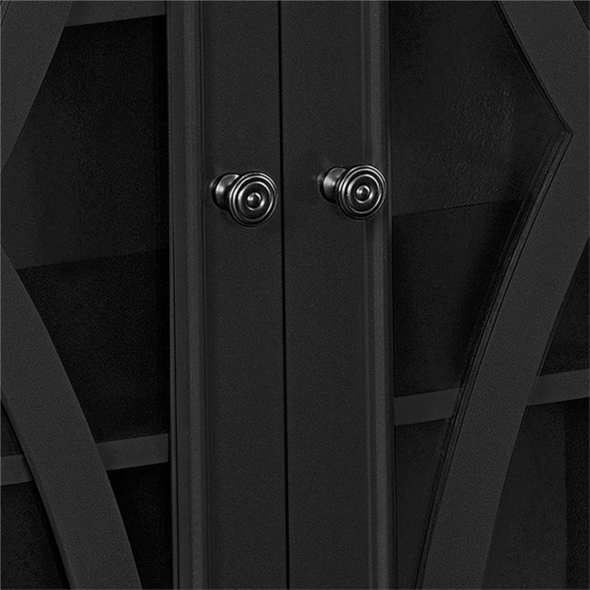 KOMMODE Ellington  in 79/85/37 cm  - Schwarz, Design, Glas/Holzwerkstoff (79/85/37cm) - MID.YOU