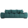 BIGSOFA Chenille Azurblau  - Azurblau/Schwarz, KONVENTIONELL, Kunststoff/Textil (266/89/104cm) - Carryhome