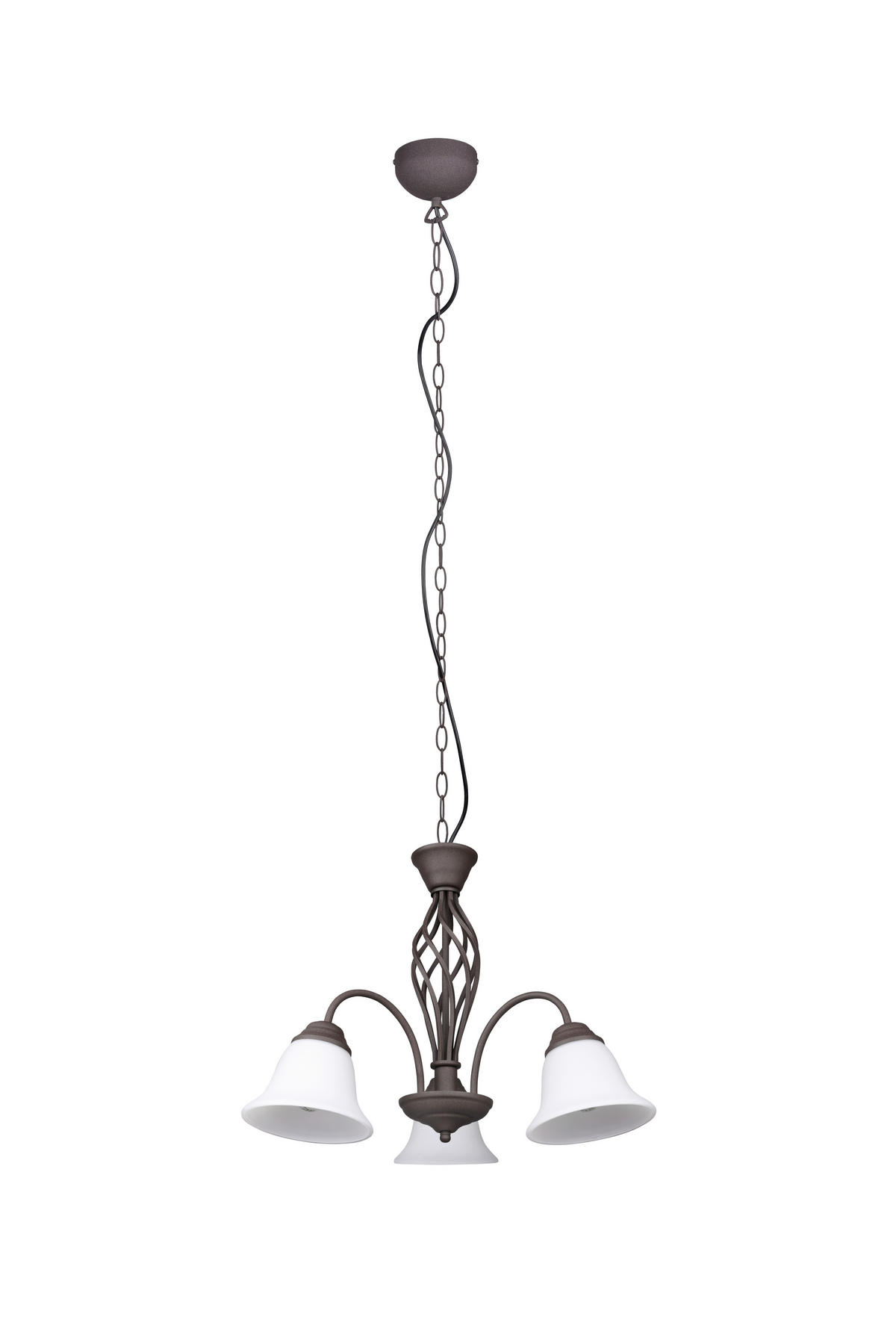 HÄNGLAMPA 55/150 cm  - vit/rostfärgad, Design, metall/glas (55/150cm) - Trio Leuchten