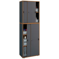 SCHUHSCHRANK  in 60/183/37 cm  - Honigeiche/Anthrazit, Design, Holzwerkstoff/Kunststoff (60/183/37cm) - MID.YOU