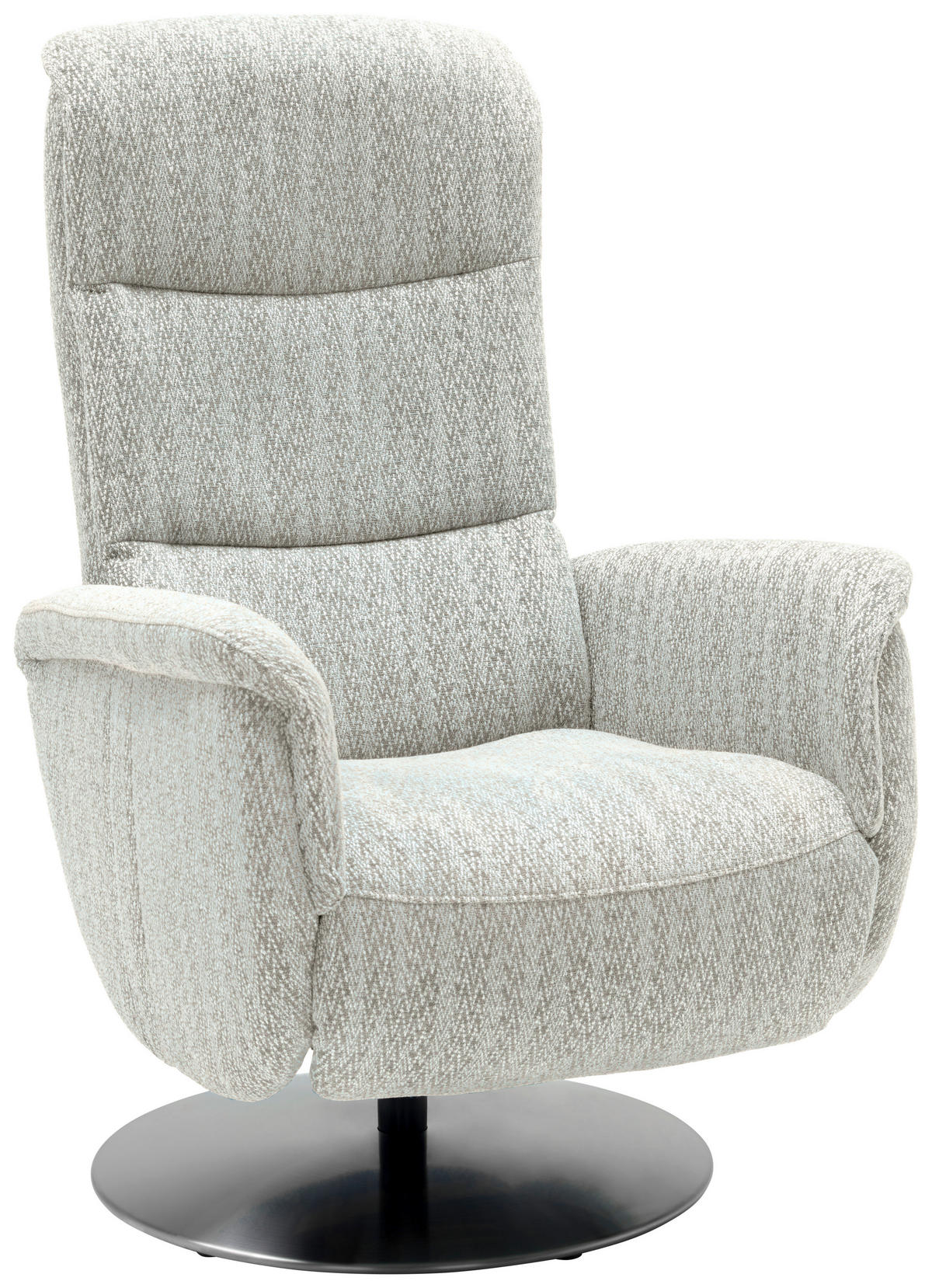 RELAXSESSEL in Textil Hellgrau  - Edelstahlfarben/Hellgrau, Design, Textil/Metall (71/112/83cm) - Dieter Knoll