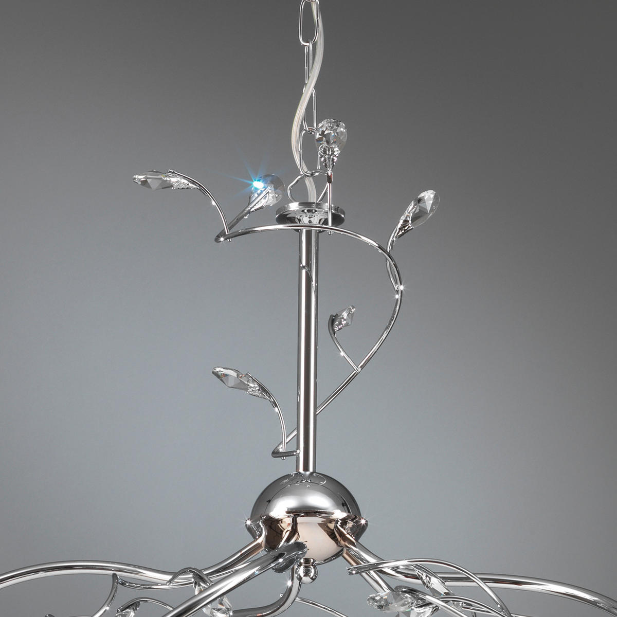 KRONLEUCHTER 80/80/110 cm   - Chromfarben, Basics, Glas/Metall (80/80/110cm)