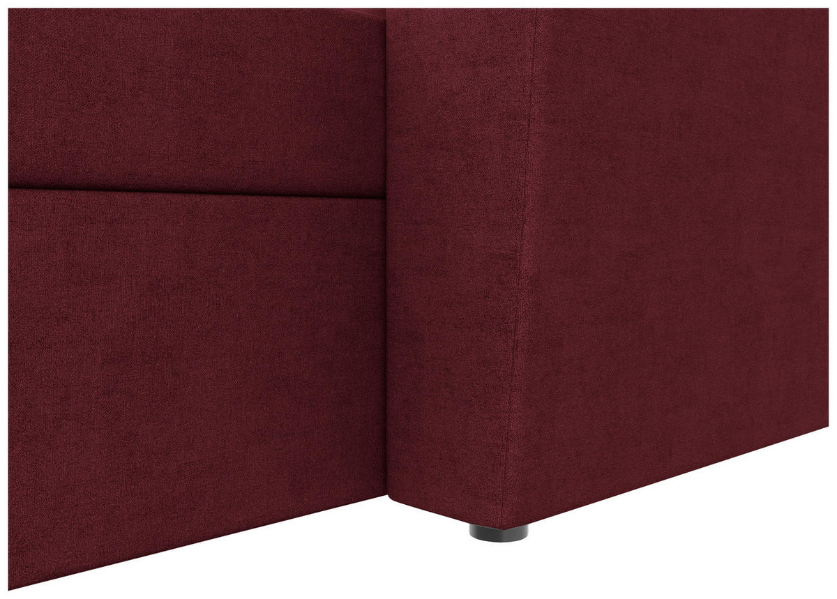 WOHNLANDSCHAFT TERMOLI Rot Jacquard  - Rot/Schwarz, Design, Kunststoff/Textil (155/296/155cm) - MID.YOU