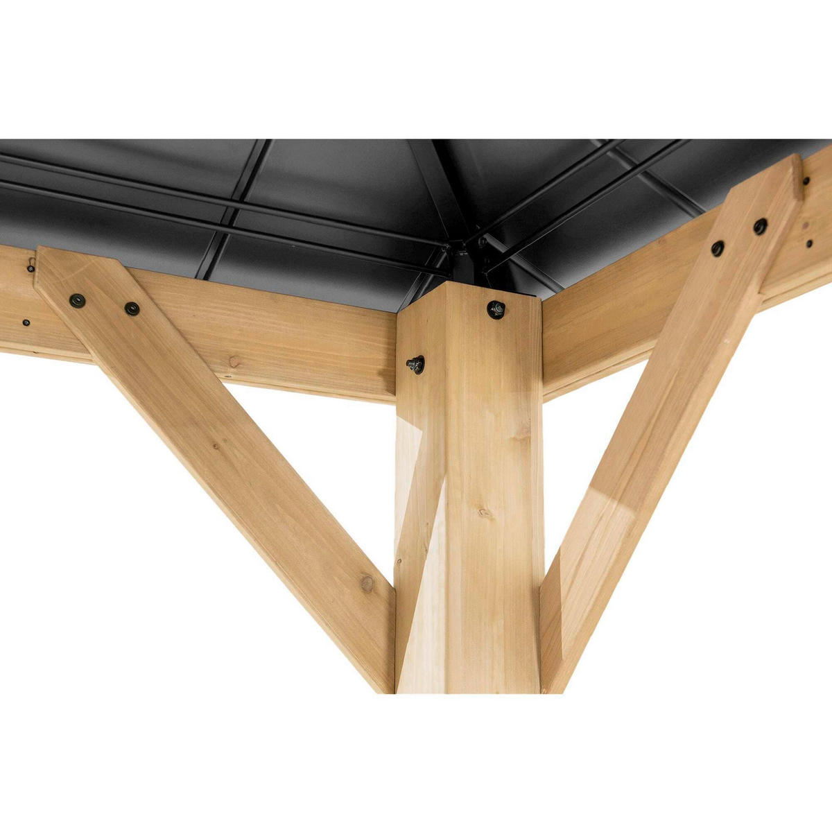 PAVILLON 336/287/336 cm  - Anthrazit, Basics, Holz/Kunststoff (336/287/336cm) - Modante