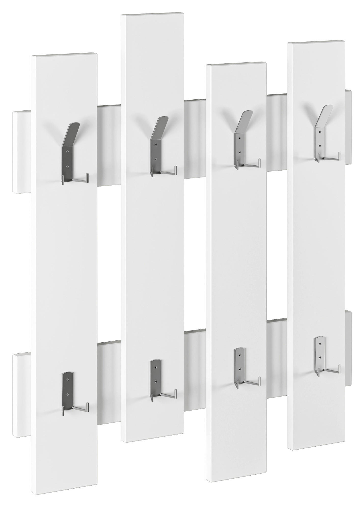WANDGARDEROBE  in Weiß  - Weiß, Design, Holzwerkstoff (64/81/4cm) - Livetastic