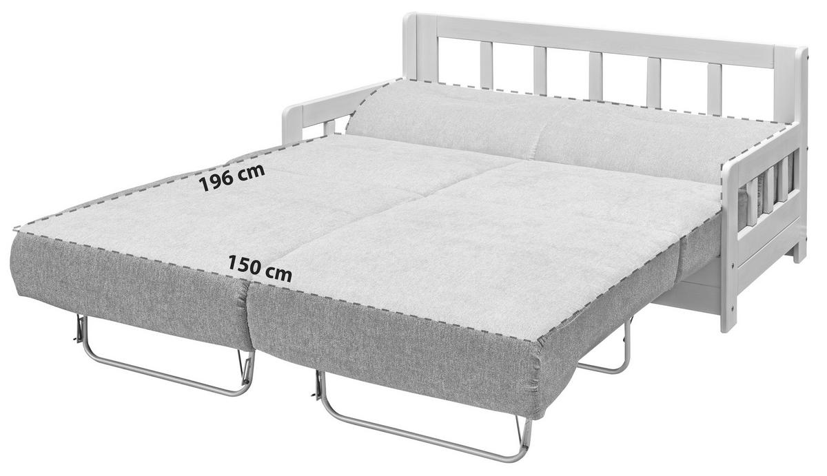 SCHLAFSOFA  in Mikrofaser Kieferfarben, Dunkelbraun  - Dunkelbraun/Kieferfarben, KONVENTIONELL, Holz/Textil (154/88/90cm) - Livetastic