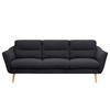 3-SITZER-SOFA in Webstoff Anthrazit  - Anthrazit/Buchefarben, Design, Holz/Textil (209/87/88cm) - Livetastic