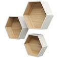WANDREGALSET  - Kaschmir/Eichefarben, Basics, Holzwerkstoff (30-37/26-32/9-12cm) - Xora