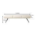 SITZBANK 200/49,5/50 cm Webstoff Schwarz, Beige  - Beige/Schwarz, Design, Textil/Metall (200/49,5/50cm) - Dieter Knoll