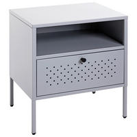 NACHTKÄSTCHEN 45/50/35 cm  in Grau  - Grau, Design, Metall (45/50/35cm)