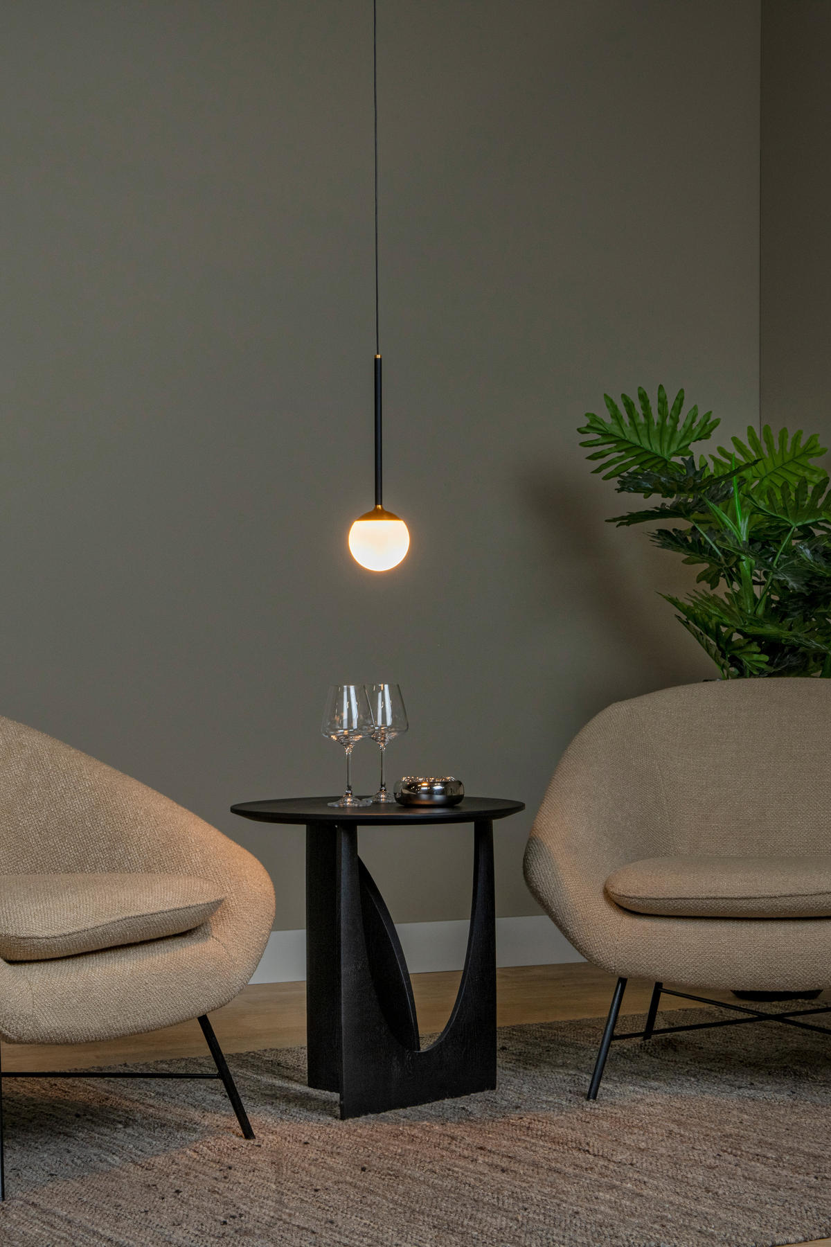 LED-PENDELLEUCHTE CALINA 9.9/9.9/169.7 cm   - Schwarz, Design, Kunststoff (9.9/9.9/169.7cm) - Lucide