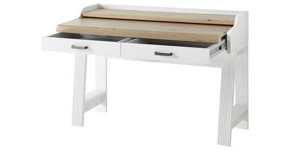 SEKRETÄR 120/84/53 cm  in Pinienfarben, Eiche Artisan  - Weiß/Eiche Artisan, KONVENTIONELL, Holzwerkstoff/Metall (120/84/53cm) - Carryhome