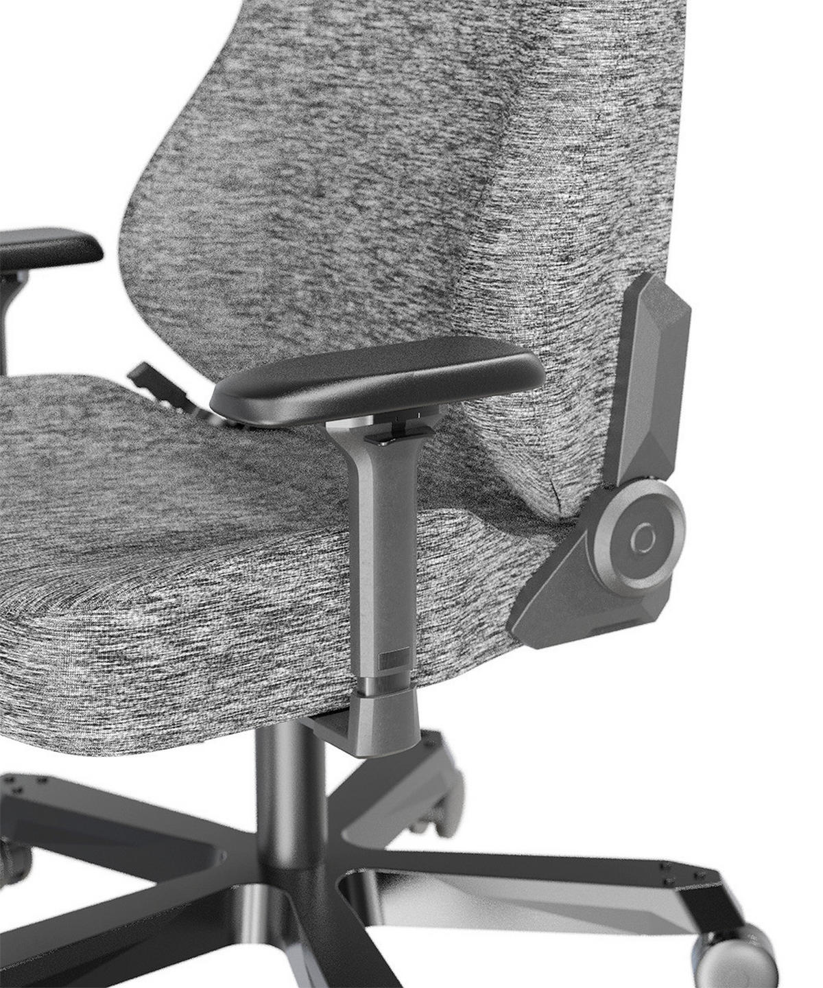 GAMINGSTUHL Grau Metall, Textil   - Schwarz/Grau, KONVENTIONELL, Textil/Metall (80/138,5-148/60cm) - Dxracer