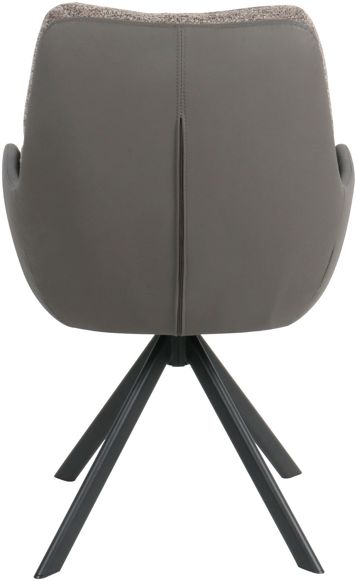 ARMLEHNSTUHL Eisen Webstoff  - Schwarz/Braun, Modern, Textil/Metall (61/91/65cm) - MID.YOU