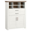 HIGHBOARD  in 104,4/142,6/42,2 cm  - Eichefarben/Weiß, Design, Holzwerkstoff/Metall (104,4/142,6/42,2cm) - SetOne by Musterring