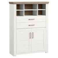 HIGHBOARD  in 104,4/142,6/42,2 cm  - Eichefarben/Weiß, Design, Holzwerkstoff/Metall (104,4/142,6/42,2cm) - SetOne by Musterring