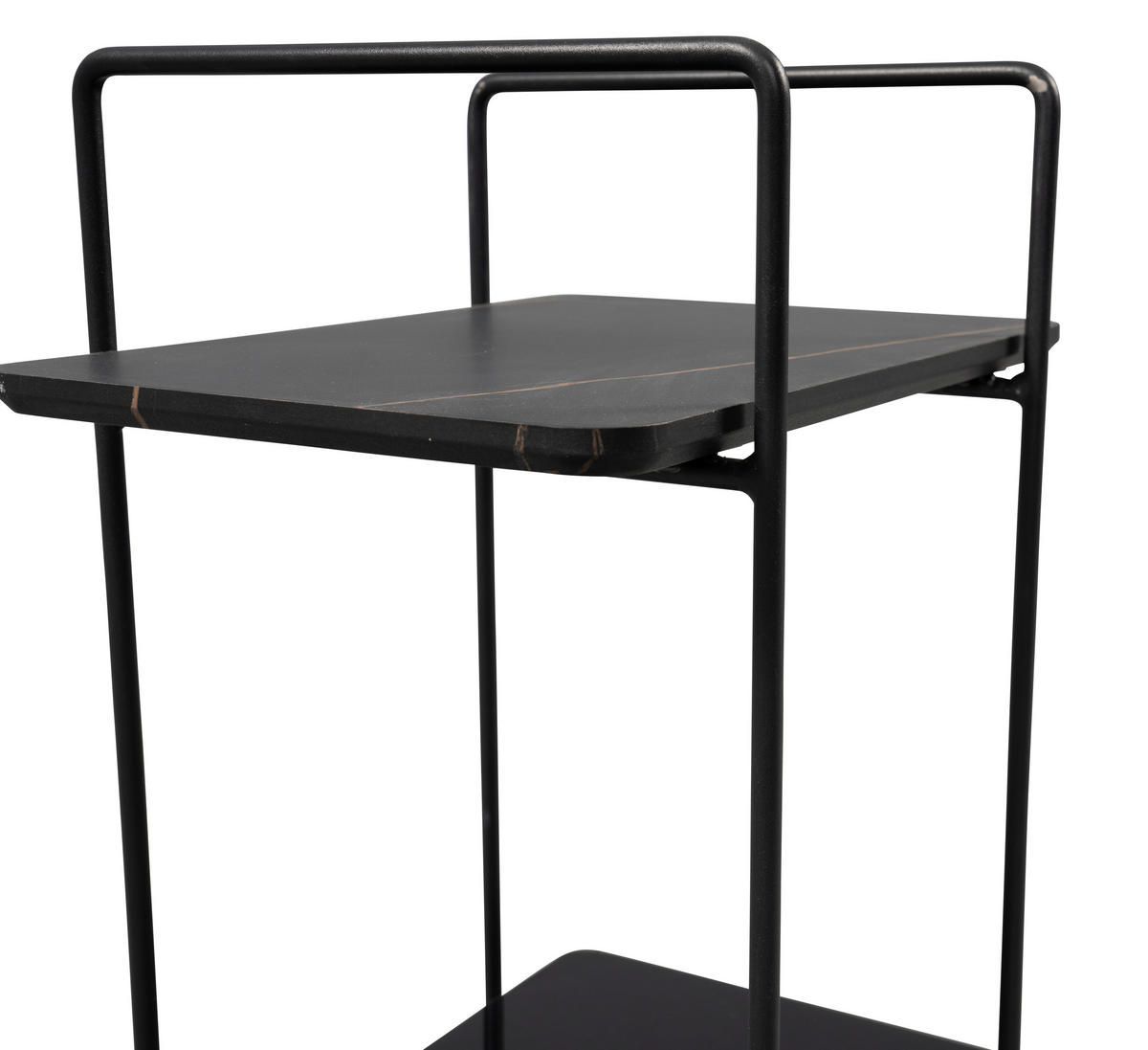SERVIERWAGEN in Schwarz  - Schwarz, Basics, Glas/Holzwerkstoff (45/35/65cm)