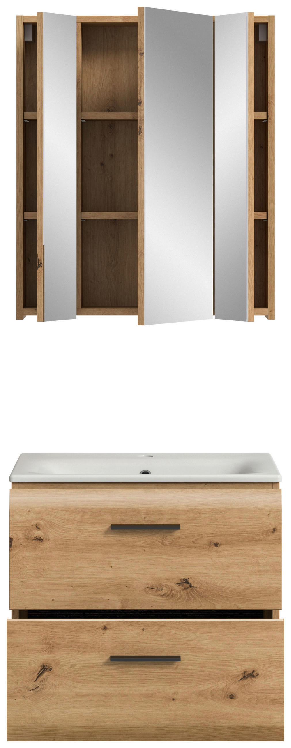 BADEZIMMER 2-teilig  - Weiss/Schwarz, Basics, Keramik/Holzwerkstoff - MID.YOU