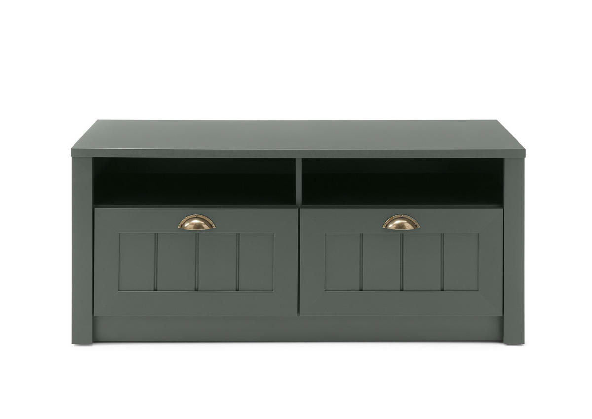 GARDEROBENBANK  in 110/47/43 cm  - Messingfarben/Grün, Design, Metall (110/47/43cm) - Modante
