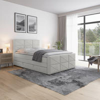 BOXSPRINGBETT 140/200 cm  Hellgrau  - Hellgrau, Modern, Holz/Kunststoff (140/200cm) - MID.YOU