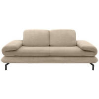 2,5-SITZER Webstoff Beige  - Beige/Schwarz, Design, Textil/Metall (224/83/98cm) - LOOKS by W.Joop