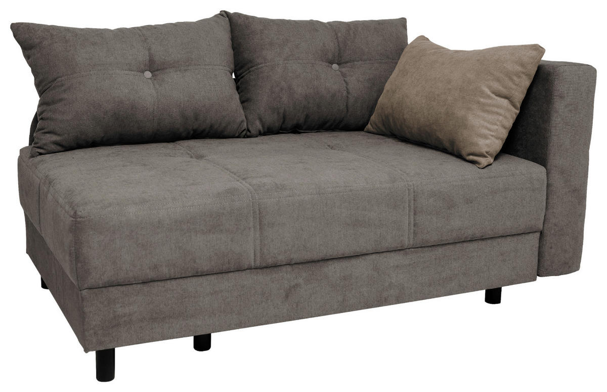 VÁLENDA, textil, 145/82/85 cm - šedá/černá, Konvenční, dřevo/textil (145/82/85cm) - Ti'me