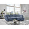 ECKSOFA in Webstoff Blau  242/210 cm  - Chromfarben/Blau, KONVENTIONELL, Textil/Metall (242/210cm) - Beldomo Style