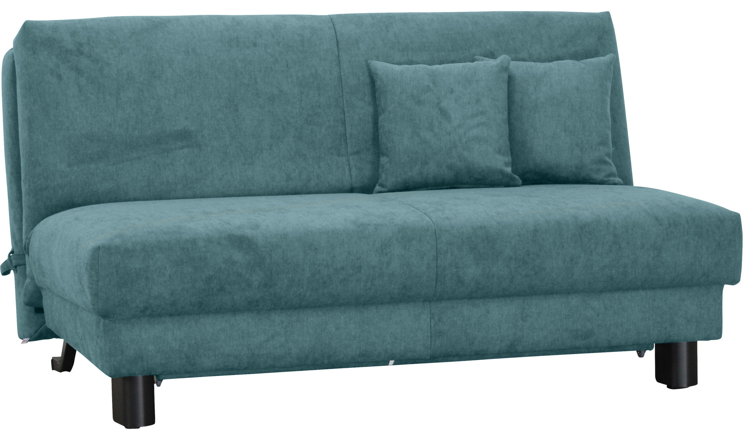 SCHLAFSOFA Chenille Petrol  - Petrol/Schwarz, Design, Textil/Metall (160/85/100cm) - Carryhome