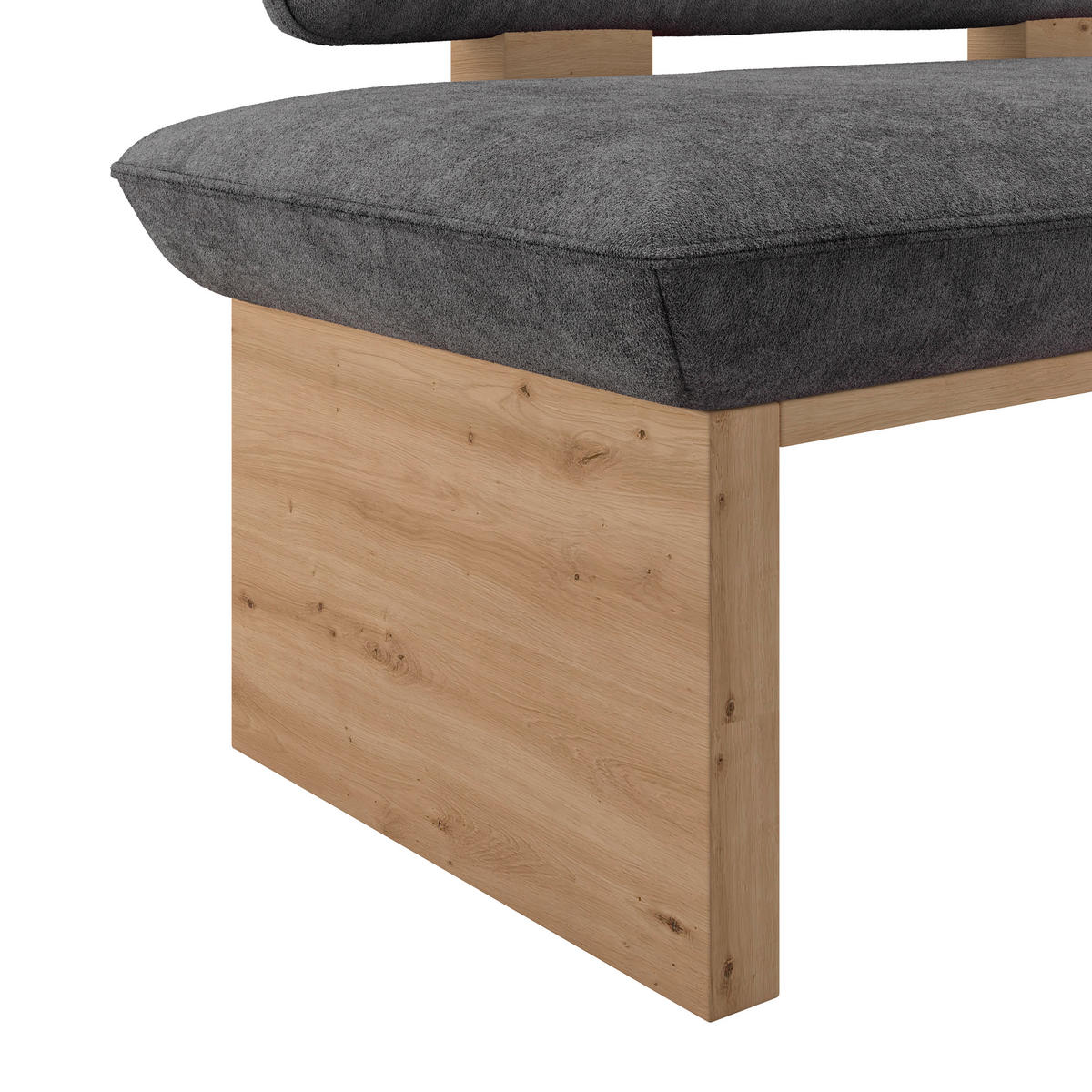 SITZBANK 140/87/67 cm Webstoff Schwarz  - Eichefarben/Schwarz, KONVENTIONELL, Textil (140/87/67cm) - James Wood