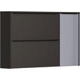 SCHUHSCHRANK  in 137/80/23 cm  - Graublau/Anthrazit, Design, Glas/Holzwerkstoff (137/80/23cm) - Dieter Knoll