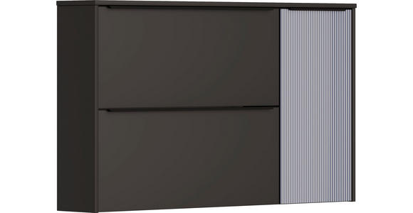 SCHUHSCHRANK  in 137/80/23 cm  - Graublau/Anthrazit, Design, Glas/Holzwerkstoff (137/80/23cm) - Dieter Knoll