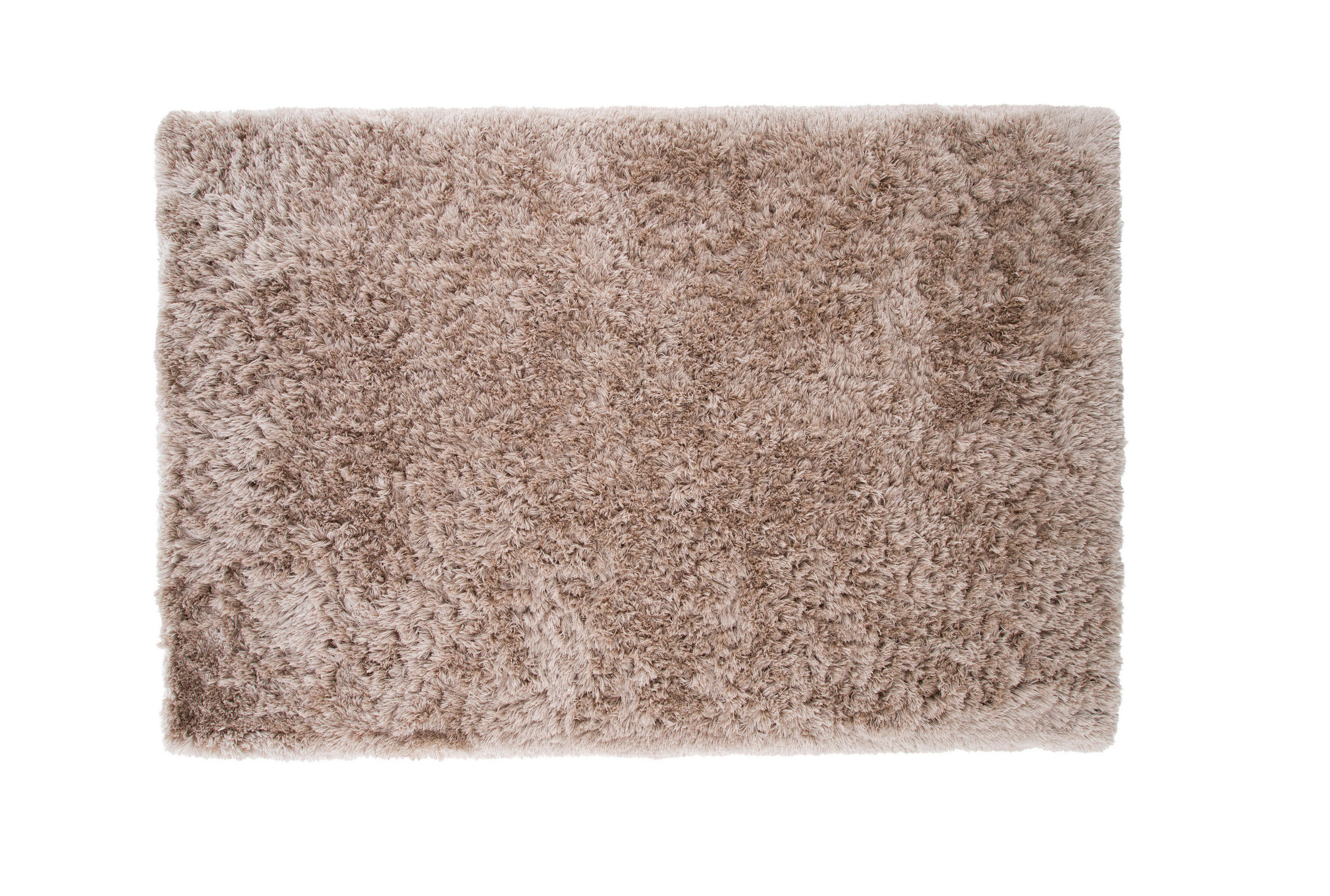 Hochflorteppich handgetuftet 200x300 cm Beige
