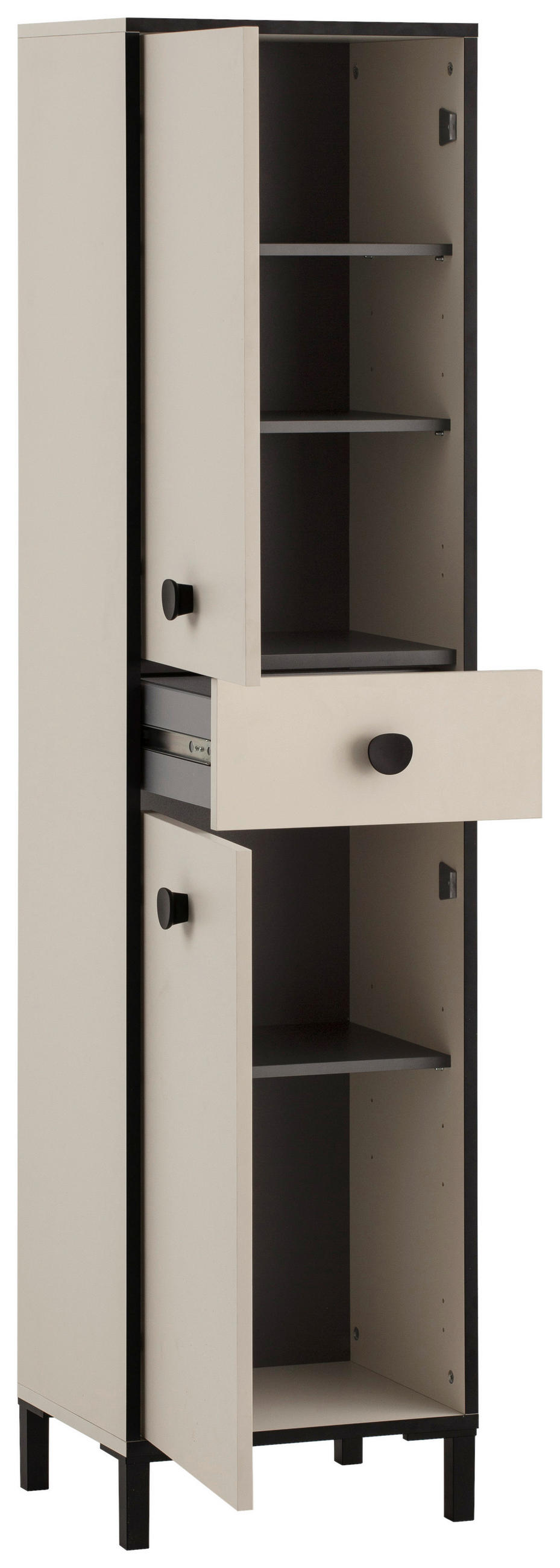 HOCHSCHRANK 40,3/163,3/33,0 cm  - Beige/Creme, MODERN, Holzwerkstoff/Metall (40,3/163,3/33,0cm) - MID.YOU