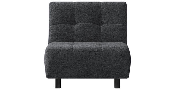 SCHLAFSESSEL Juice in Flachgewebe Dunkelgrau  - Dunkelgrau/Schwarz, Design, Textil/Metall (85/92/102cm) - Novel