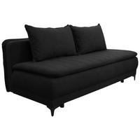 SCHLAFSOFA  mit Liegefunktion Flachgewebe Anthrazit  - Anthrazit/Schwarz, Basics, Textil/Metall (202/98/78cm) - Livetastic