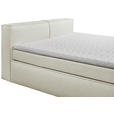 BOXSPRINGBETT 180/200 cm,  in Creme, Matratze, Topper, H3 + H4 = fest + sehr fest  - Creme/Schwarz, LIFESTYLE, Kunststoff/Textil (180/200cm) - Esposa
