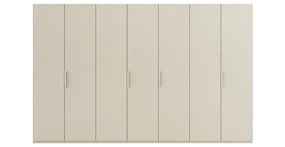DREHTÜRENSCHRANK 350/235/61 cm,  in Champagner, 7-türig  - Champagner, Basics, Holzwerkstoff/Metall (350/235/61cm) - Novel