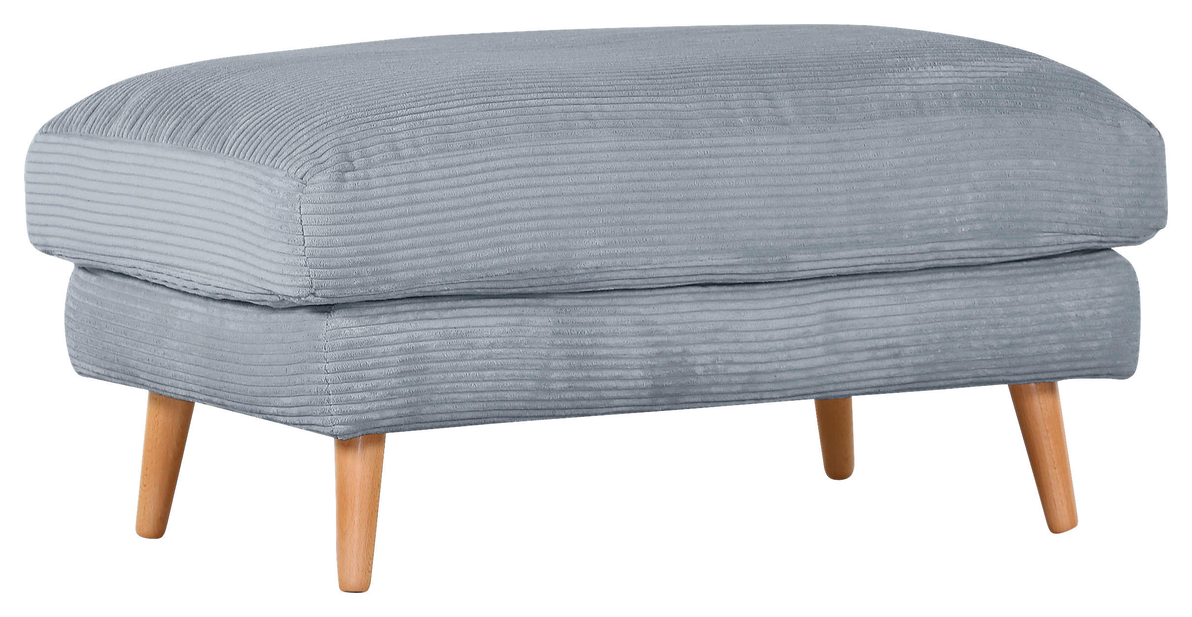 HOCKER Amaro Cord Hellblau  - Naturfarben/Hellblau, ROMANTIK / LANDHAUS, Holz/Textil (100/50/63cm) - Landscape