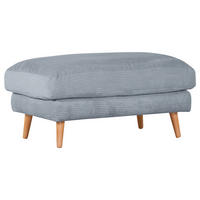 HOCKER Amaro Cord Hellblau  - Naturfarben/Hellblau, ROMANTIK / LANDHAUS, Holz/Textil (100/50/63cm) - Landscape