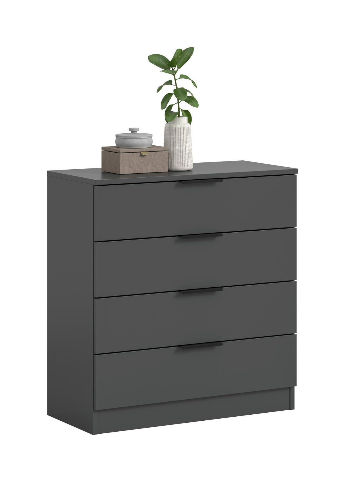 KOMMODE  in 74/80/35 cm  - Anthrazit/Schwarz, Design, Holzwerkstoff/Kunststoff (74/80/35cm) - Livetastic